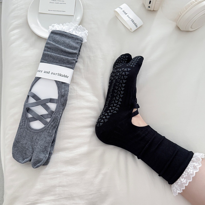 Женские носки для йоги с круже – обзор и цена Embellish Knit